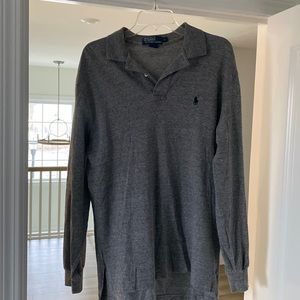 Ralph Lauren long sleeve gray polo
